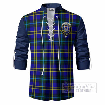 Hope Tartan Accent Ghillie Shirt with Family Crest