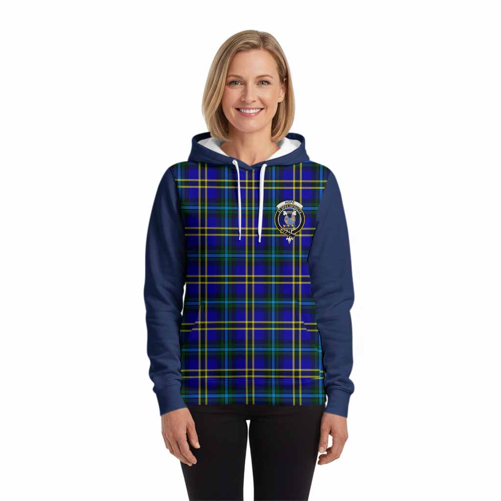 Hope Tartan Accent Hoodie with Family Crest