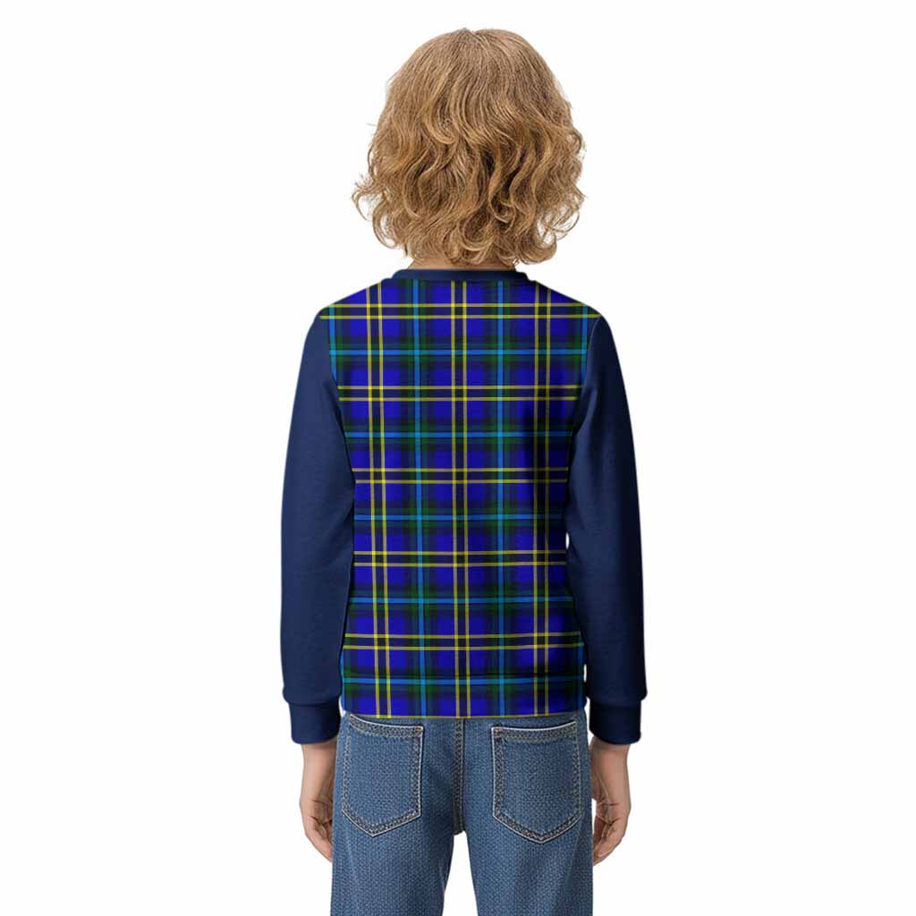 Hope Tartan Accent Kid Knitted Sweatshirt with Family Crest
