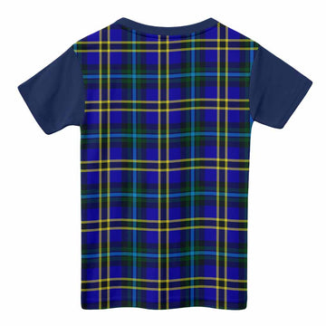 Hope Tartan Accent Kid T-shirt with Family Crest
