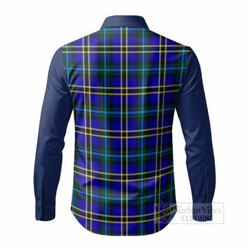 Hope Tartan Accent Long Sleeve Button Shirts with Family Crest