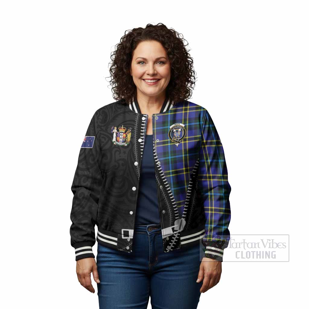 Hope Tartan Baseball Jacket New Zealand Pattern Unique Zipper Stylized
