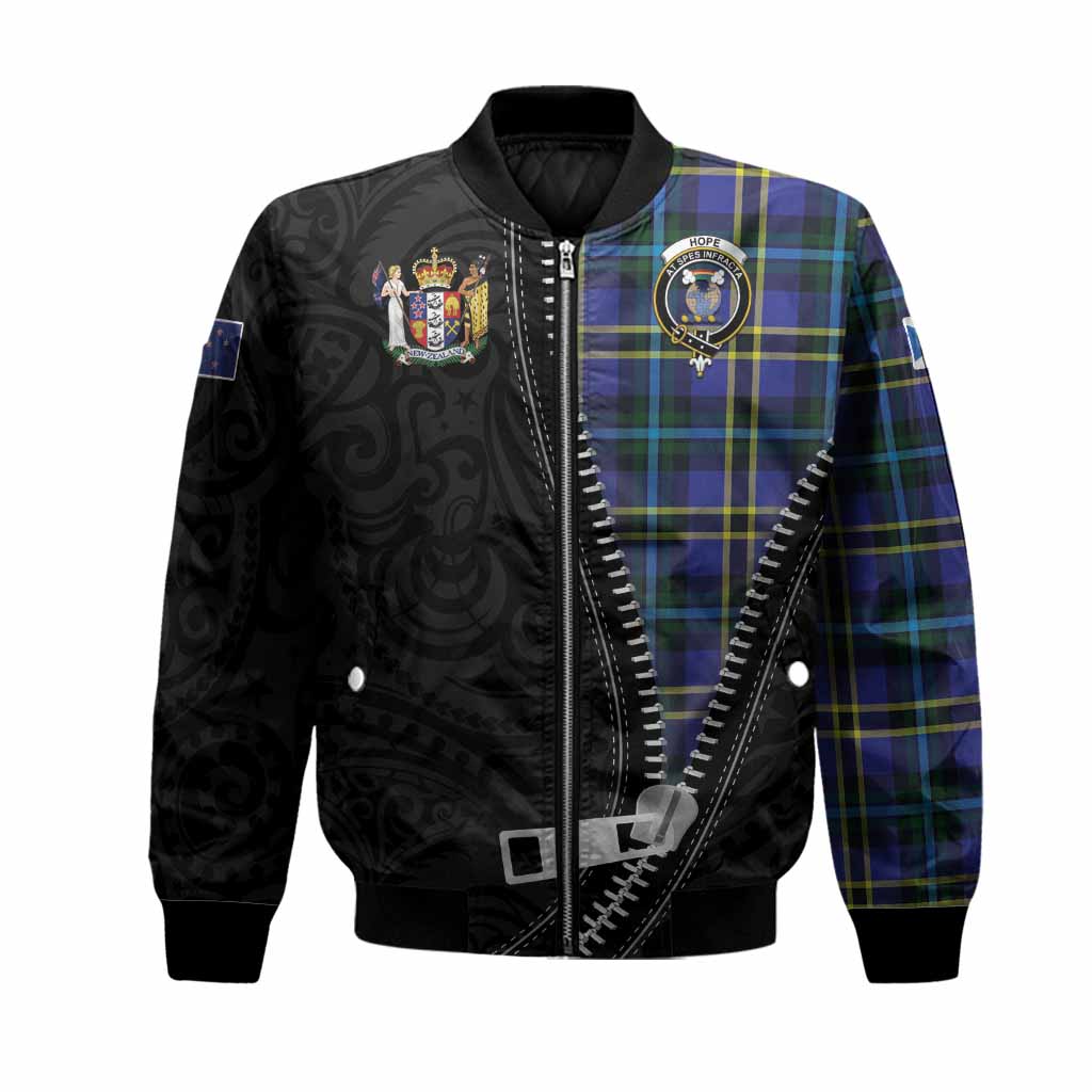 Hope Tartan Bomber Jacket New Zealand Pattern Unique Zipper Stylized