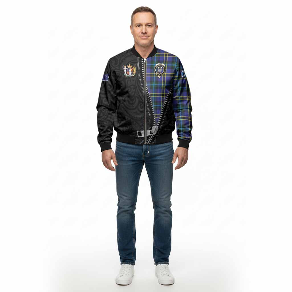 Hope Tartan Bomber Jacket New Zealand Pattern Unique Zipper Stylized