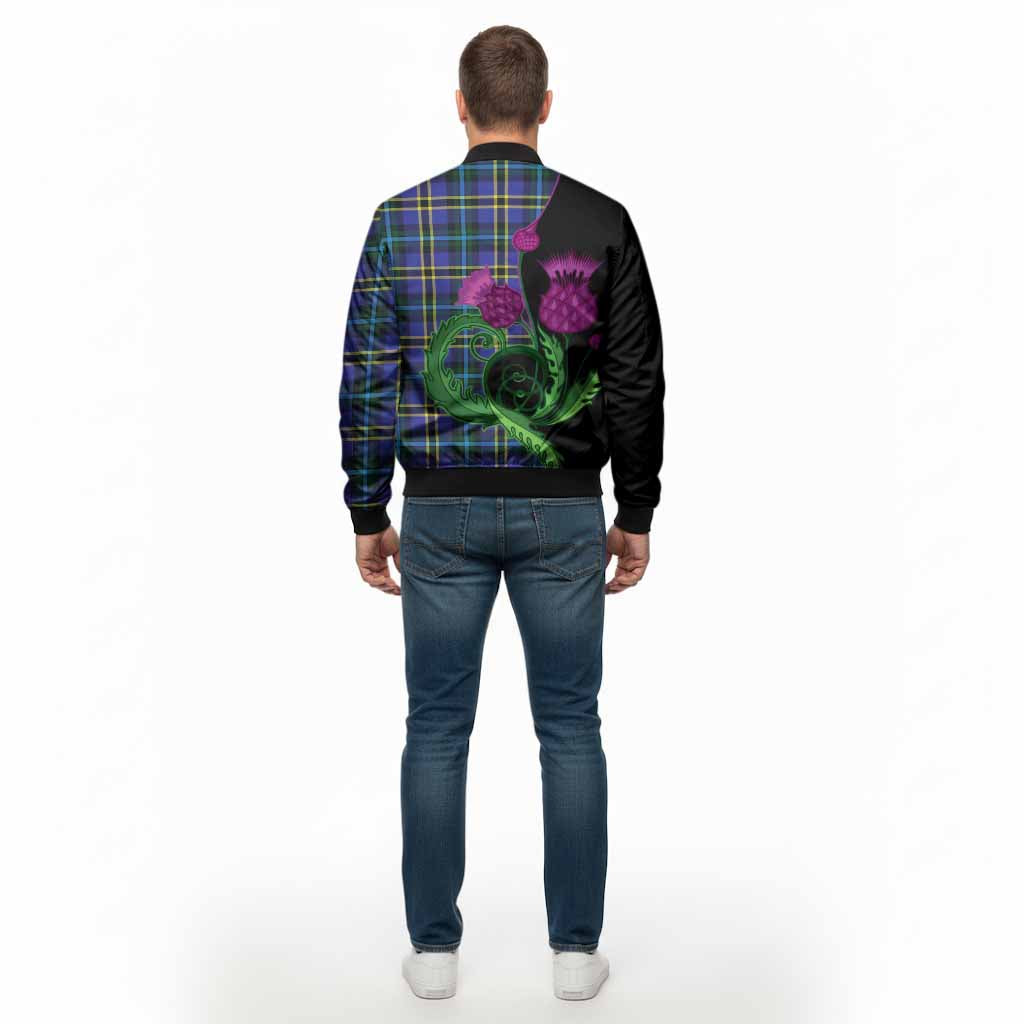 Hope Tartan Bomber Jacket Traditional Scottish Thistle