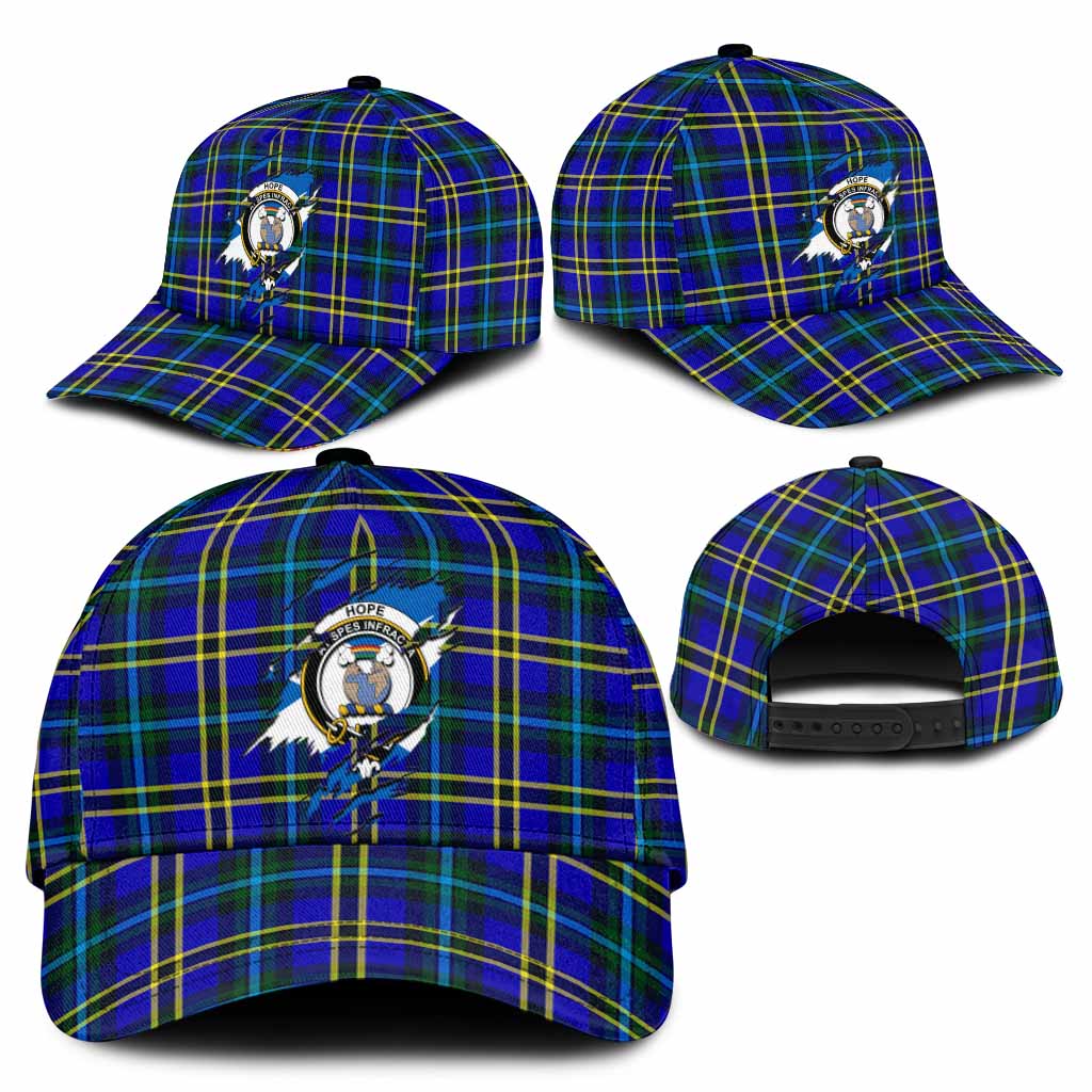 Hope Tartan Classic Cap with Family Crest In Me Style