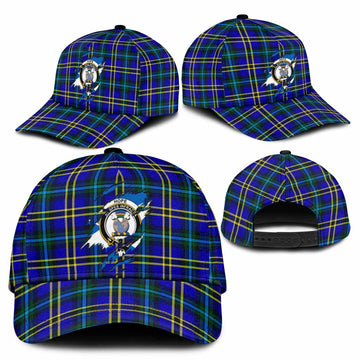 Hope Tartan Classic Cap with Family Crest In Me Style