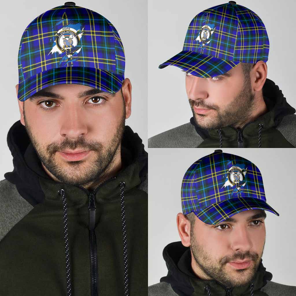 Hope Tartan Classic Cap with Family Crest In Me Style