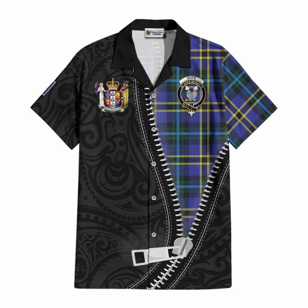Hope Tartan Cotton Hawaiian Shirt New Zealand Pattern Unique Zipper Stylized