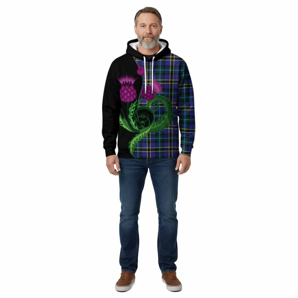Hope Tartan Cotton Hoodie Traditional Scottish Thistle
