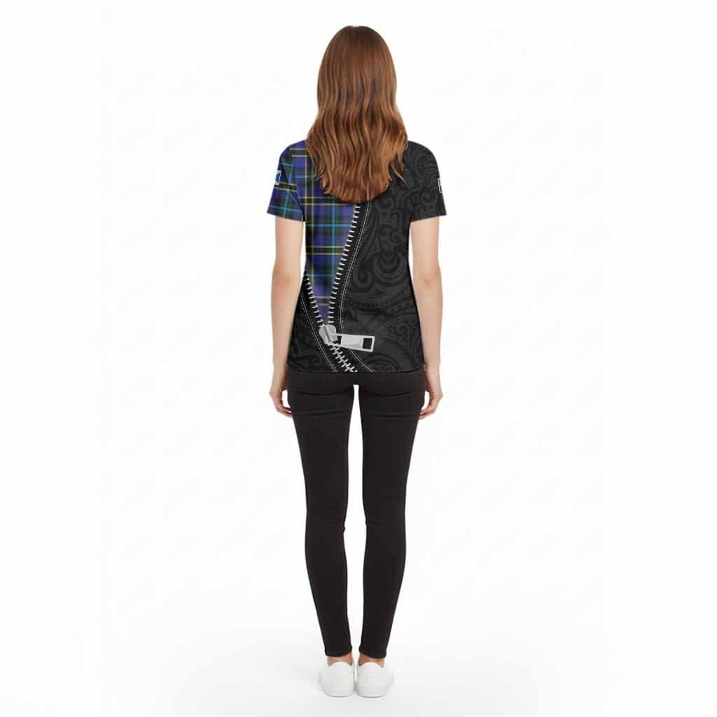Hope Tartan Cotton T-shirt New Zealand Pattern Unique Zipper Stylized
