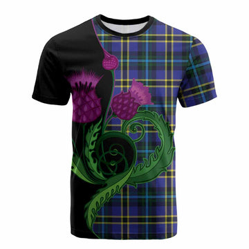 Hope Tartan Cotton T-shirt Traditional Scottish Thistle