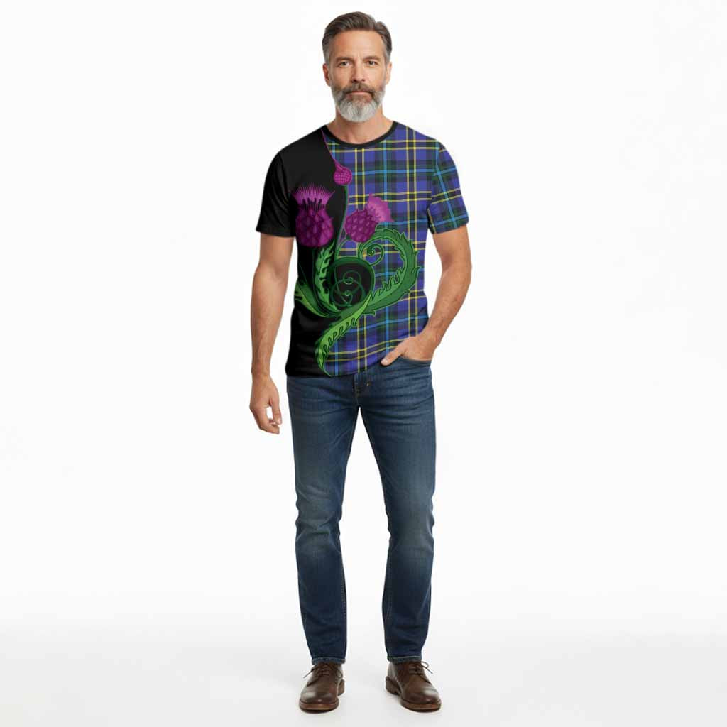 Hope Tartan Cotton T-shirt Traditional Scottish Thistle