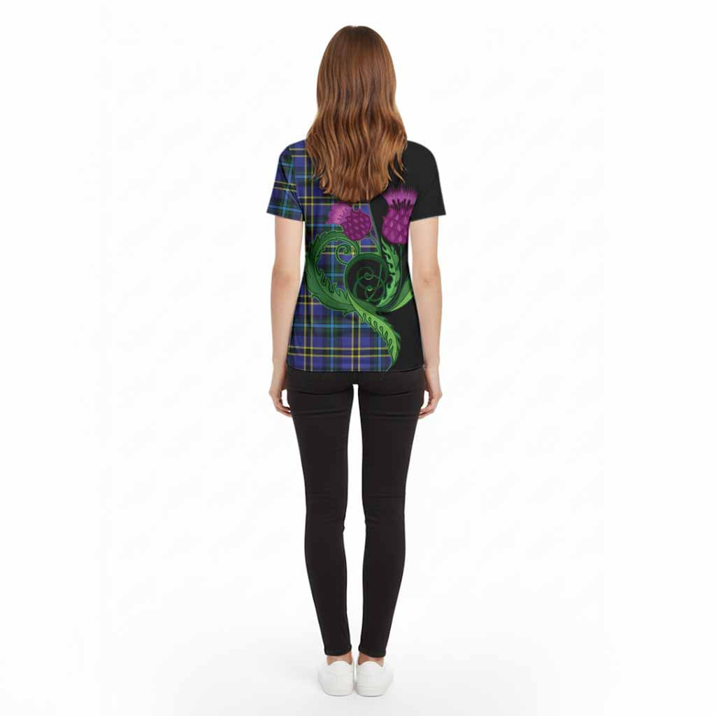 Hope Tartan Cotton T-shirt Traditional Scottish Thistle