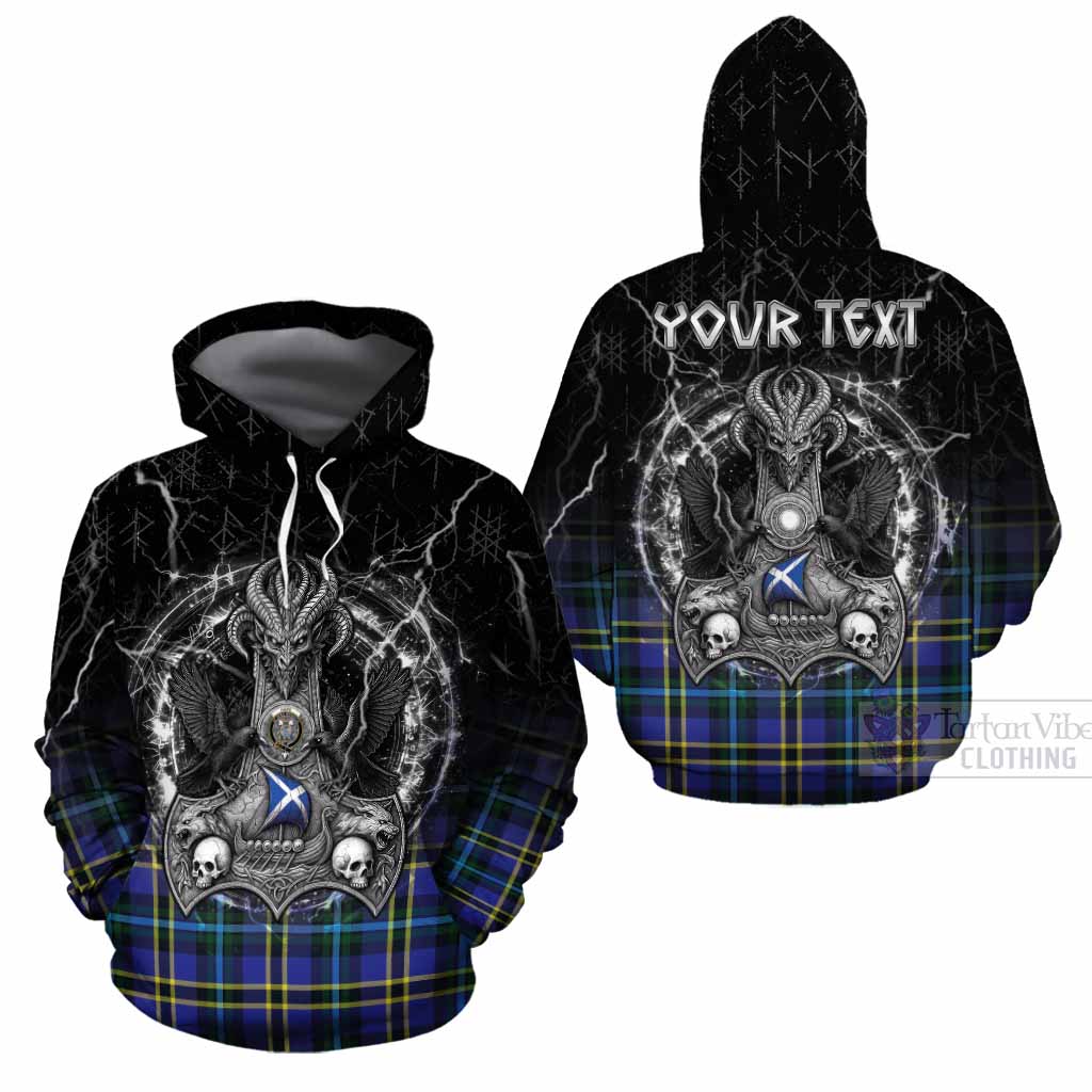 Hope Tartan Crest Cotton Hoodie Celtic Odin's Raven Legacy