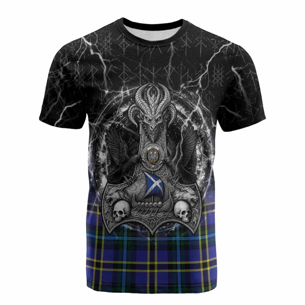 Hope Tartan Crest Cotton T-shirt Celtic Odin's Raven Legacy