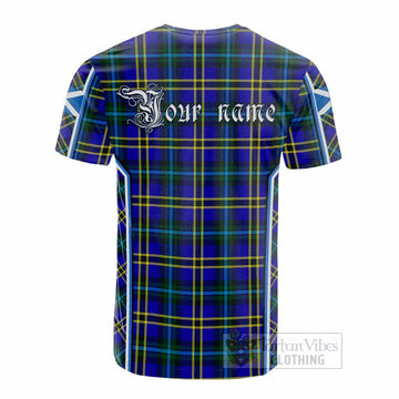 Hope Tartan Crest Cotton T-shirt Scotland Coat of Arm Flag Style - Tartan Vibes Clothing
