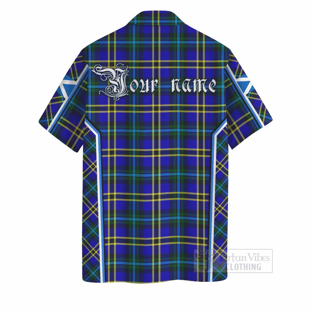 Hope Tartan Crest Hawaiian Shirt Scotland Coat of Arm Flag Style - Tartan Vibes Clothing