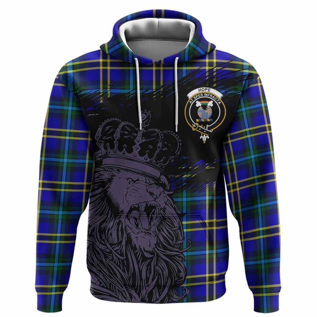 Hope Tartan Crest Hoodie Crowned Lion Heritage Style