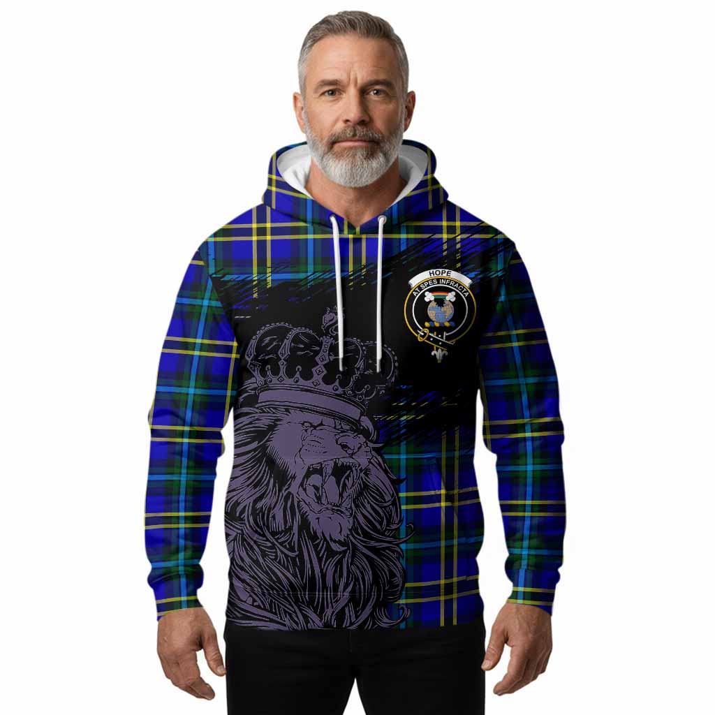 Hope Tartan Crest Hoodie Crowned Lion Heritage Style