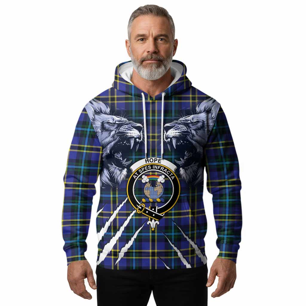Hope Tartan Crest Hoodie Ferocious Lion Style