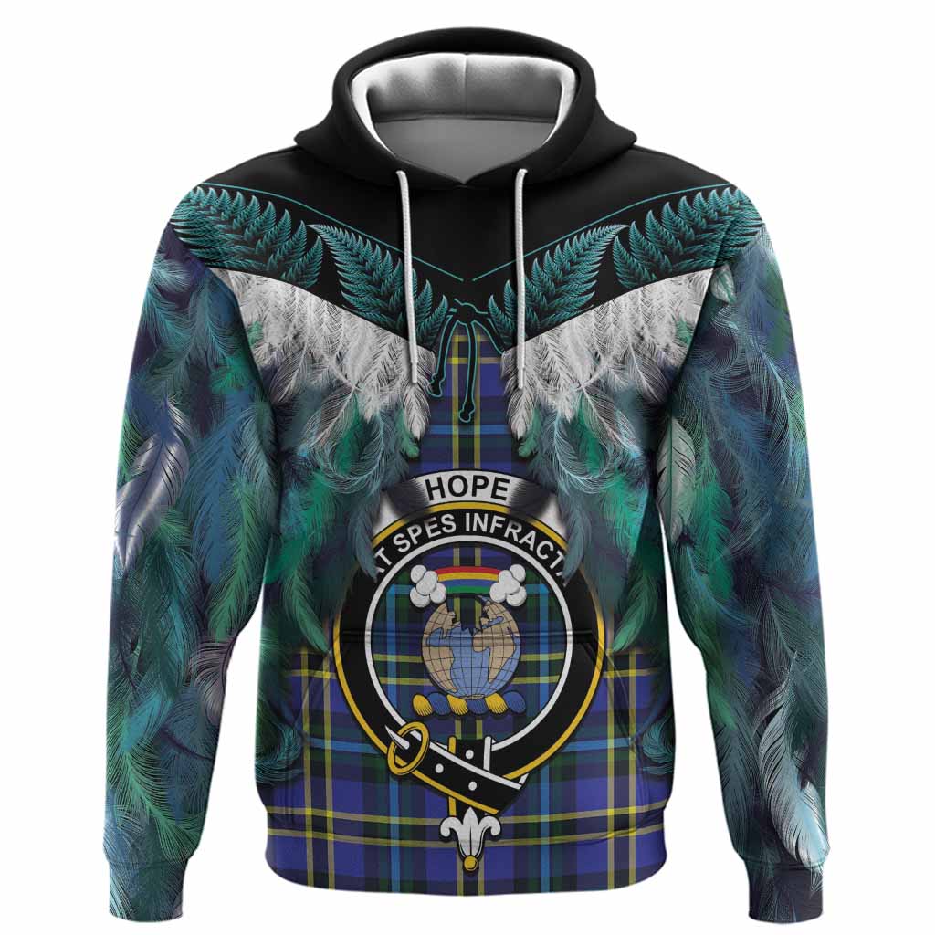 Hope Tartan Crest Hoodie New Zealand Maori Korowai Cloak