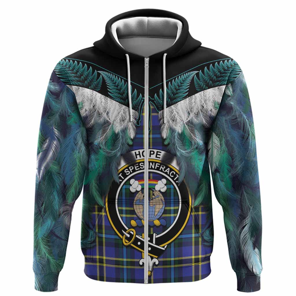 Hope Tartan Crest Hoodie New Zealand Maori Korowai Cloak