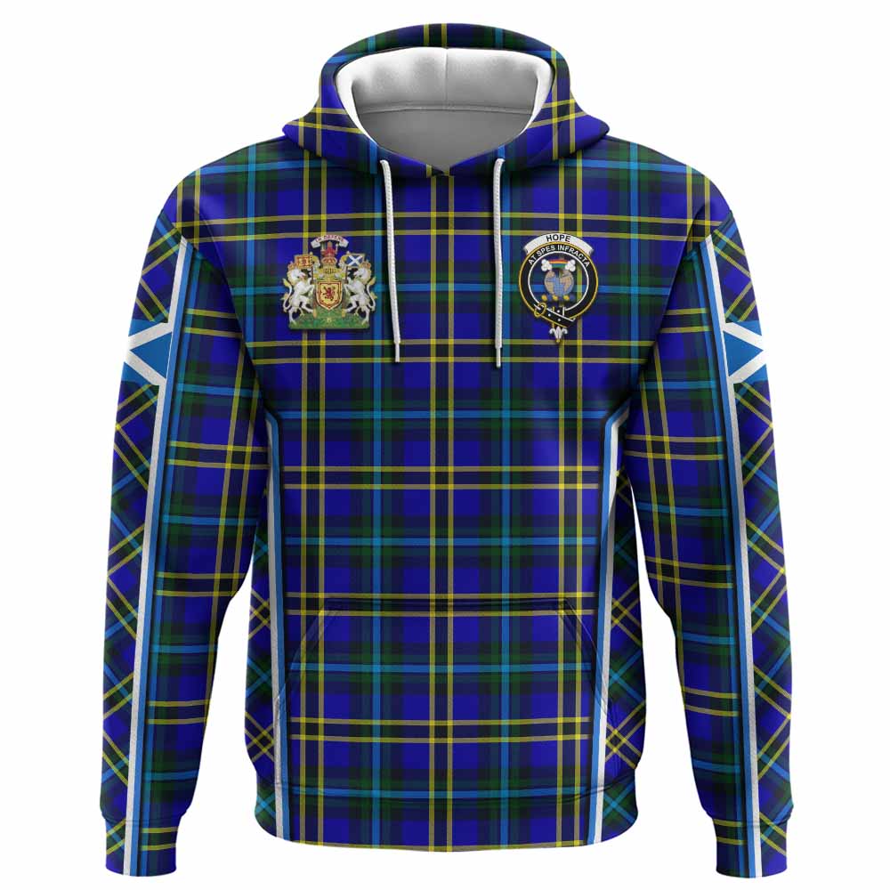 Hope Tartan Crest Hoodie Scotland Coat of Arm Flag Style - Tartan Vibes Clothing