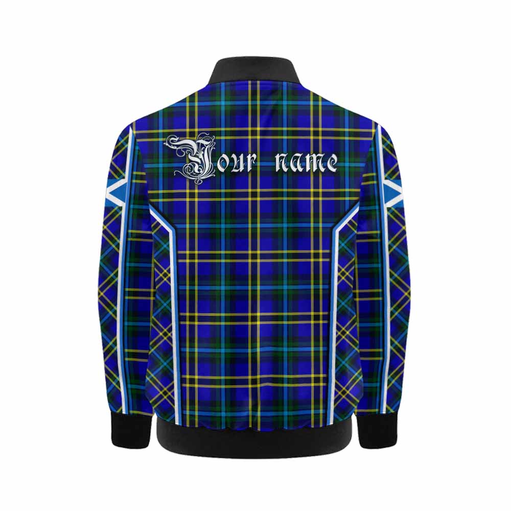 Hope Tartan Crest Kid Bomber Jacket Scotland Coat of Arm Flag Style - Tartan Vibes Clothing