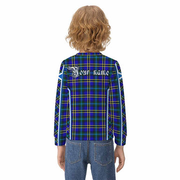 Hope Tartan Crest Kid Knitted Sweatshirt Scotland Coat of Arm Flag Style - Tartan Vibes Clothing