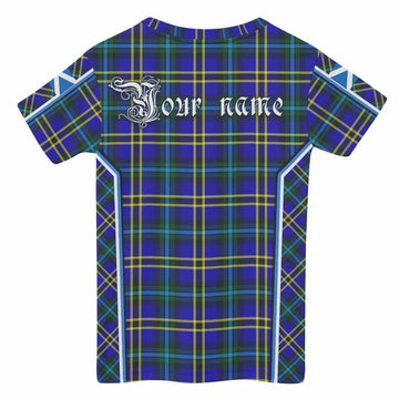 Hope Tartan Crest Kid T-shirt Scotland Coat of Arm Flag Style - Tartan Vibes Clothing