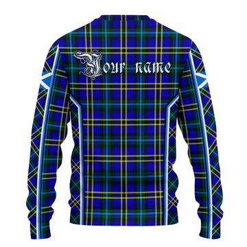 Hope Tartan Crest Knitted Sweater Scotland Coat of Arm Flag Style - Tartan Vibes Clothing