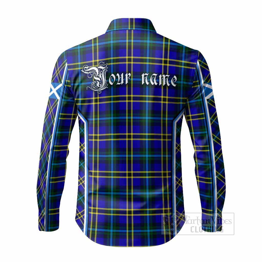 Hope Tartan Crest Long Sleeve Button Shirts Scotland Coat of Arm Flag Style - Tartan Vibes Clothing