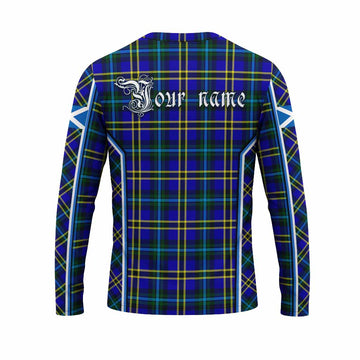 Hope Tartan Crest Long Sleeve T-Shirt Scotland Coat of Arm Flag Style - Tartan Vibes Clothing