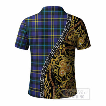 Hope Tartan Crest Polo Shirt Celtic Knot and Triple Trickle Spiral Symbols