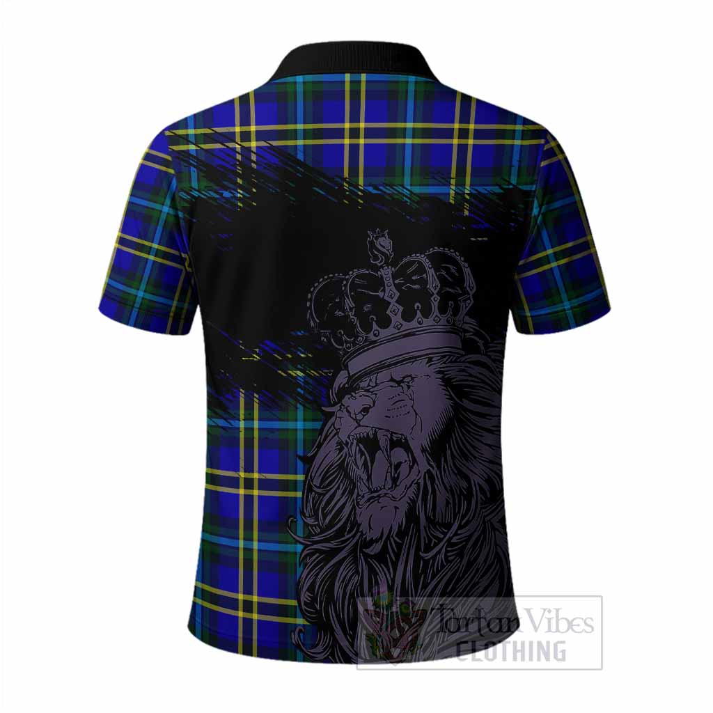 Hope Tartan Crest Polo Shirt Crowned Lion Heritage Style