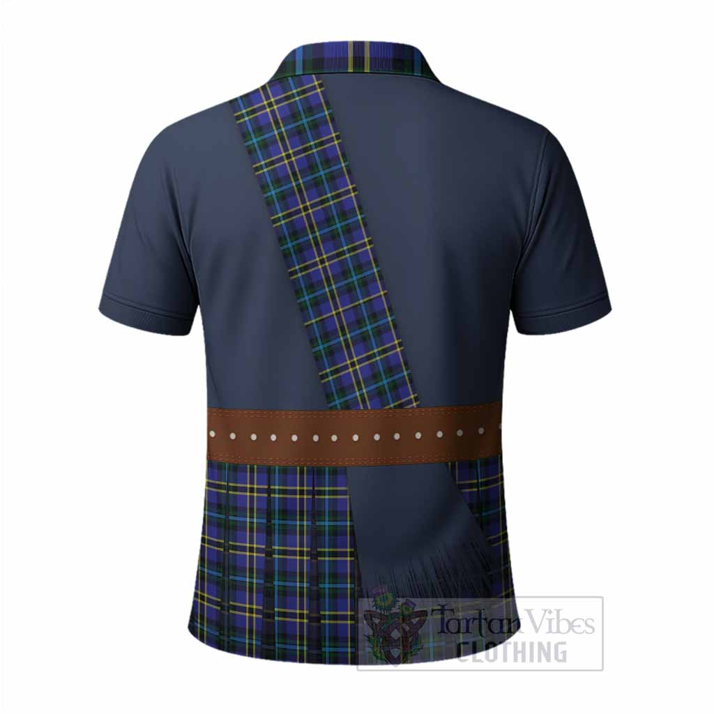 Hope Tartan Crest Polo Shirt Kilt Costume Style