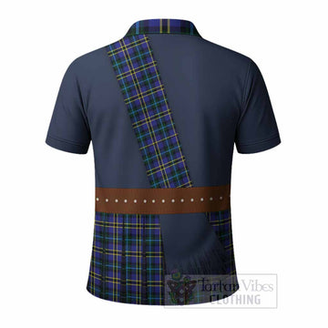 Hope Tartan Crest Polo Shirt Kilt Costume Style