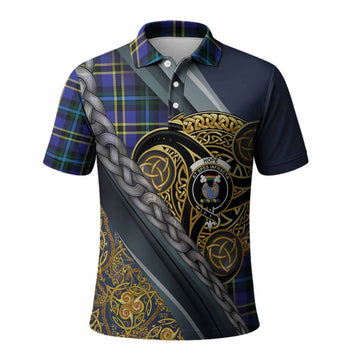 Hope Tartan Crest Polo Shirt Scottish Triskele Celtic
