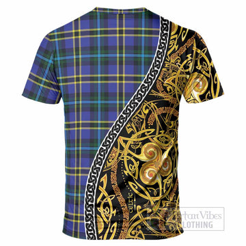 Hope Tartan Crest T-Shirt Celtic Knot and Triple Trickle Spiral Symbols