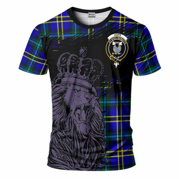 Hope Tartan Crest T-Shirt Crowned Lion Heritage Style