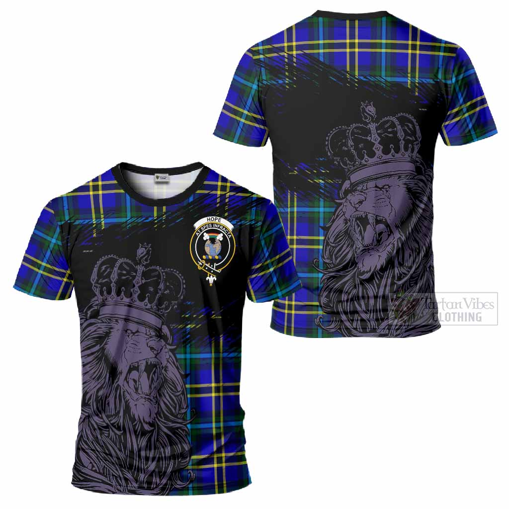 Hope Tartan Crest T-Shirt Crowned Lion Heritage Style