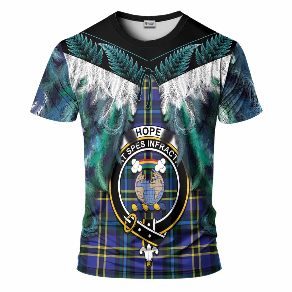 Hope Tartan Crest T-Shirt New Zealand Maori Korowai Cloak
