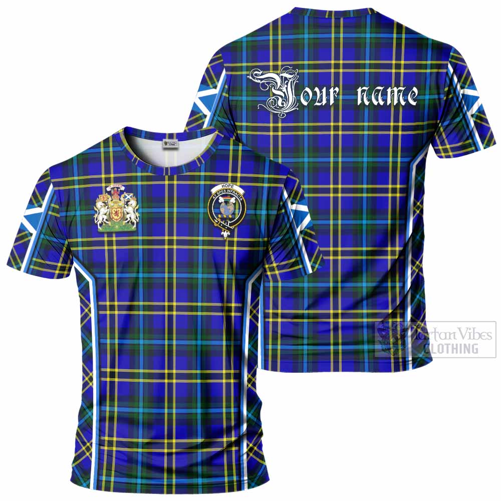 Hope Tartan Crest T-shirt Scotland Coat of Arm Flag Style - Tartan Vibes Clothing