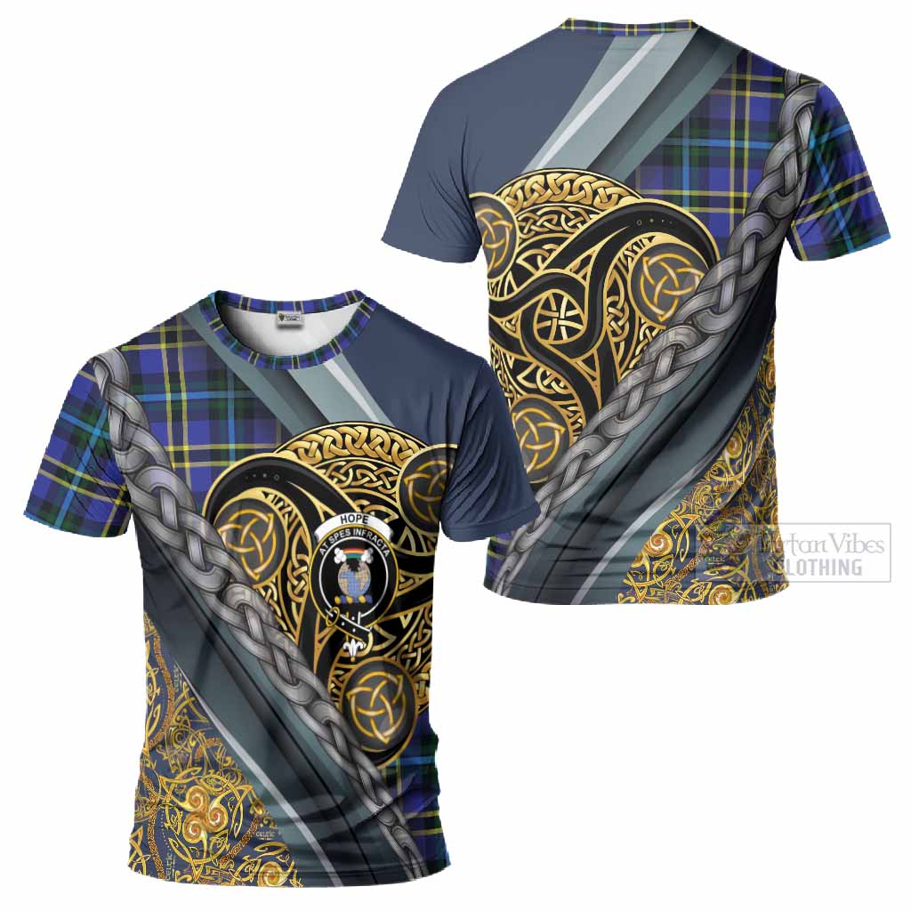 Hope Tartan Crest T-Shirt Scottish Triskele Celtic