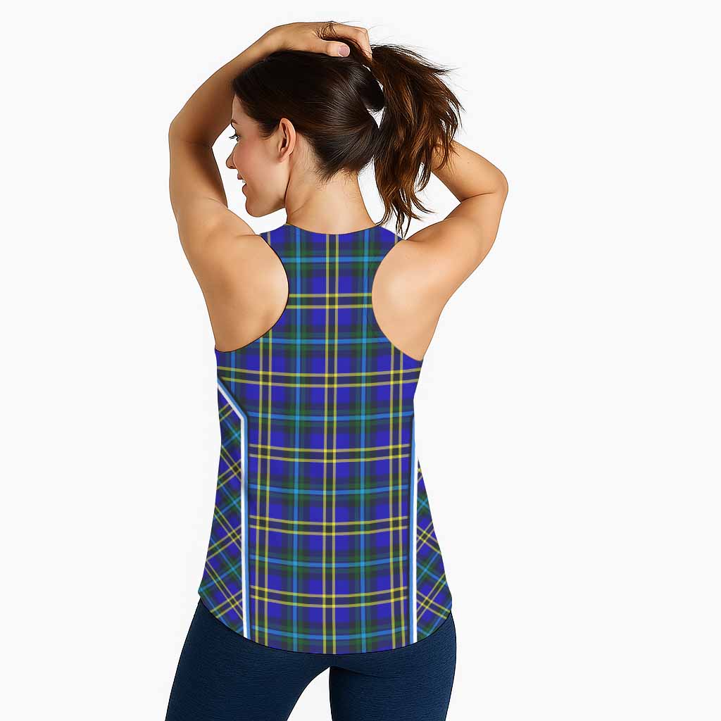 Hope Tartan Crest Women Racerback Tanks Scotland Coat of Arm Flag Style - Tartan Vibes Clothing
