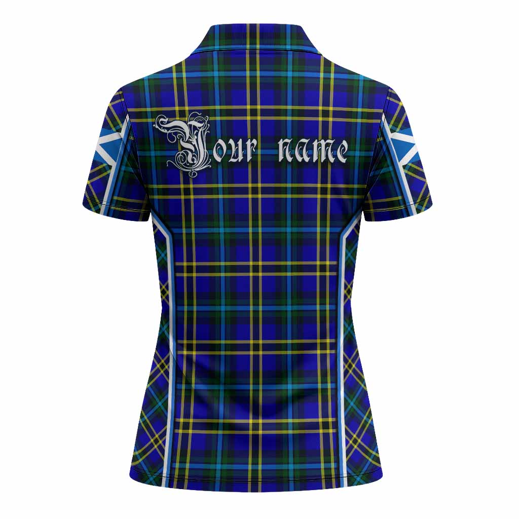 Hope Tartan Crest Women's Polo Shirt Scotland Coat of Arm Flag Style - Tartan Vibes Clothing