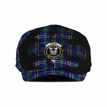 Hope Tartan Family Crest Flat Cap, Jeff Cap Scotland Thistle Floral