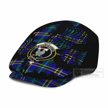 Hope Tartan Family Crest Flat Cap, Jeff Cap Scotland Thistle Floral