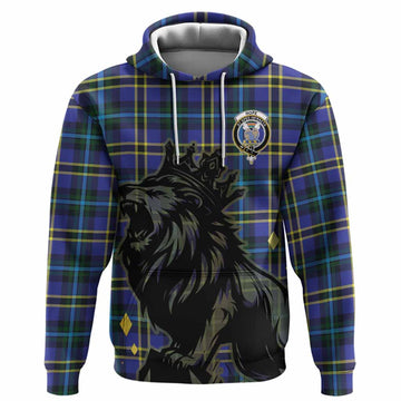 Hope Tartan Family Crest Hoodie Crowned Lion Roaring